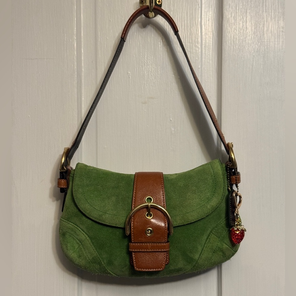 Coach Green Suede Mini SoHo